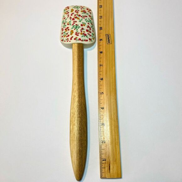 Pioneer Woman Flowered Silicone And Wooden Spatula - Picture 7 of 8